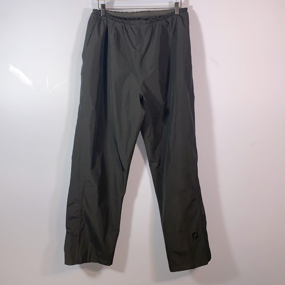 Footjoy dryjoys mens black golf rain pants drawstring pull on size large